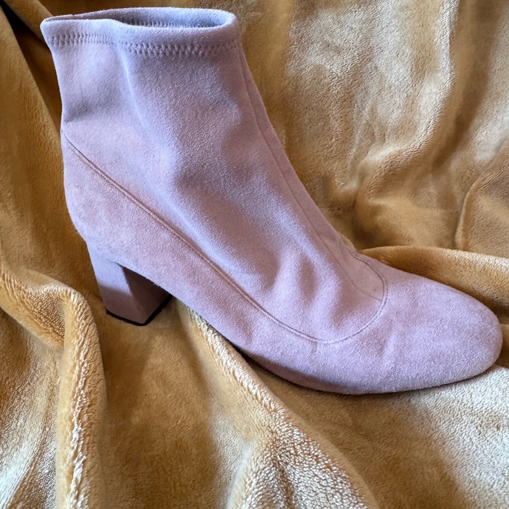 Cole Haan pink suede bootie